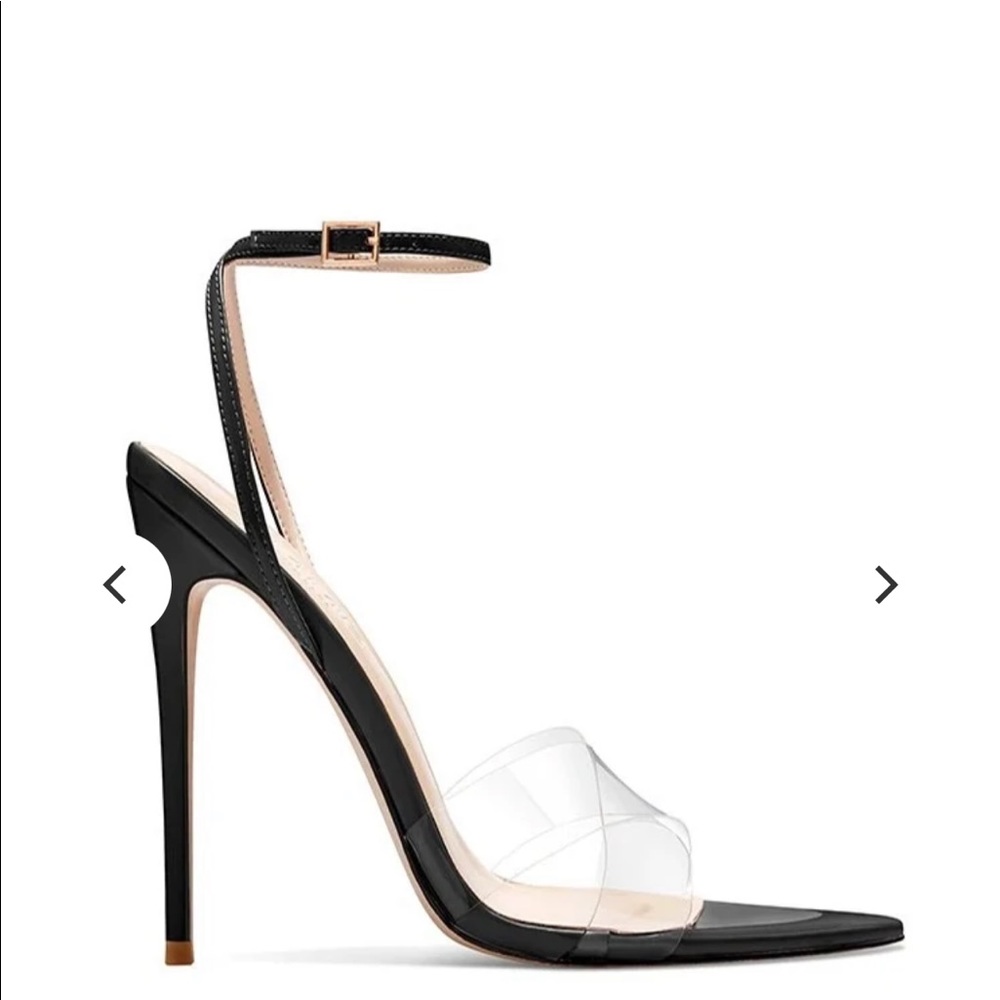 FEMME LA GIA HEEL PATENT & PVC NOIR
